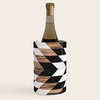 Urban Tribal Pattern No.13 - Aztec - Concrete and Wood Wine Chiller Gallery Image 2