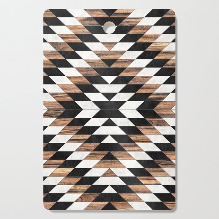 Urban Tribal Pattern No.13 - Aztec - Concrete and Wood Cutting Board Gallery Image 1