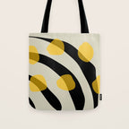 Yellow Gray Abstract Vector Art Digital Painting Tote Bag Gallery Image 1