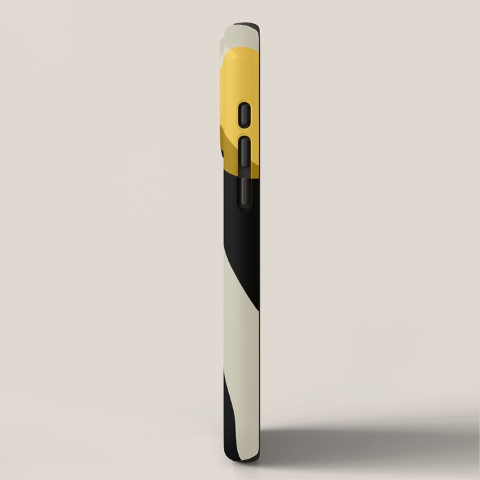 Yellow Gray Abstract Vector Art Digital Painting iPhone Case Gallery Image 2