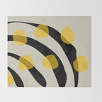 Yellow Gray Abstract Vector Art Digital Painting Throw Blanket Gallery Image 2
