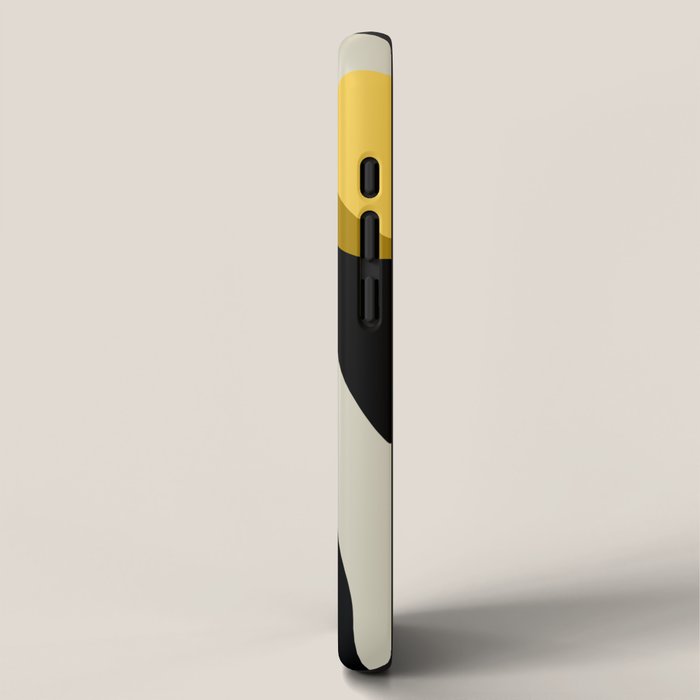 Yellow Gray Abstract Vector Art Digital Painting iPhone Case Gallery Image 2