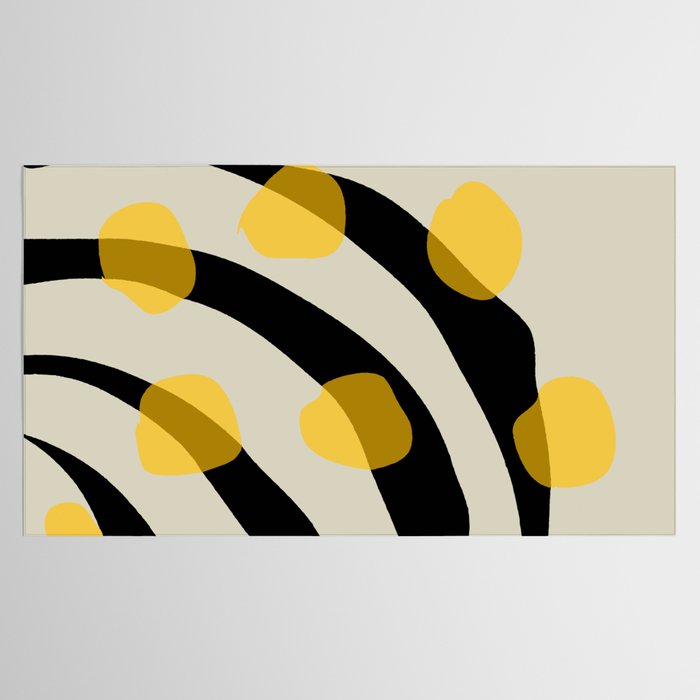 Yellow Gray Abstract Vector Art Digital Painting Tablecloth Gallery Image 2