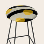 Yellow Gray Abstract Vector Art Digital Painting Stool Gallery Image 2