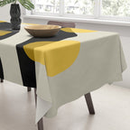 Yellow Gray Abstract Vector Art Digital Painting Tablecloth Gallery Image 3