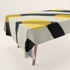 Yellow Gray Abstract Vector Art Digital Painting Tablecloth Gallery Image 1