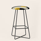 Yellow Gray Abstract Vector Art Digital Painting Stool Gallery Image 1