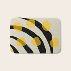 Yellow Gray Abstract Vector Art Digital Painting Bath Mat Gallery Image 1