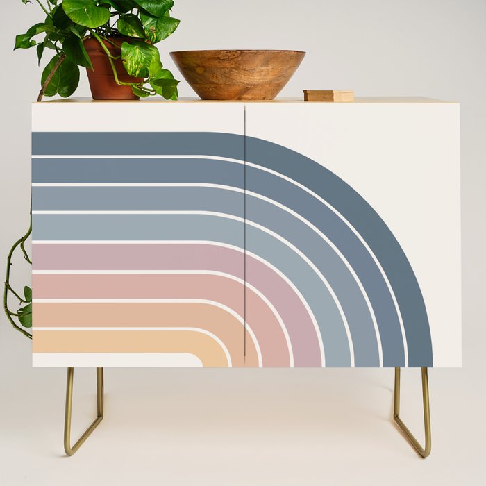 Gradient Arch XXII Sunrise Mid Century Modern Rainbow Credenza Gallery Image 1