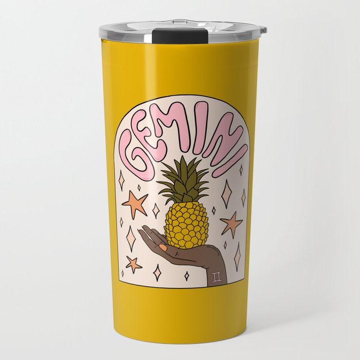 Gemini Pineapple Travel Mug Gallery Image 1