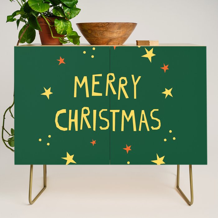 Merry Christmas hand lettering Credenza Gallery Image 1