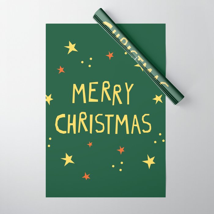 Merry Christmas hand lettering Wrapping Paper Gallery Image 1