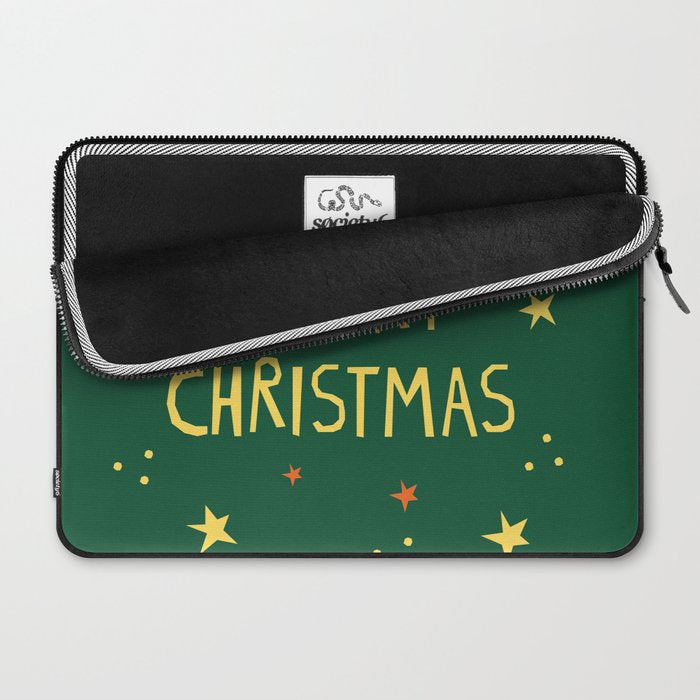 Merry Christmas hand lettering Laptop Sleeve Gallery Image 2