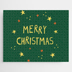 Merry Christmas hand lettering Jigsaw Puzzle Gallery Image 1