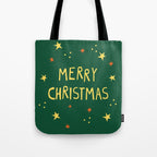 Merry Christmas hand lettering Tote Bag Gallery Image 1