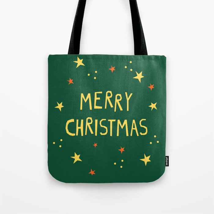 Merry Christmas hand lettering Tote Bag Gallery Image 1