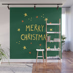 Merry Christmas hand lettering Wall Mural Gallery Image 1