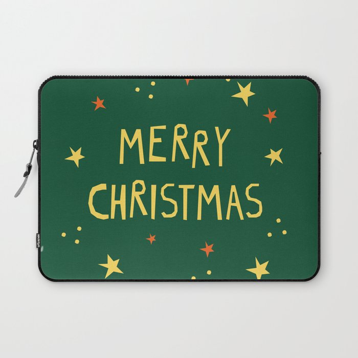 Merry Christmas hand lettering Laptop Sleeve Gallery Image 1