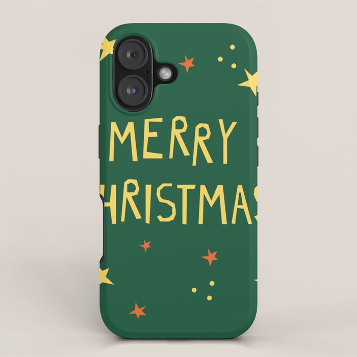 Merry Christmas hand lettering iPhone Case Gallery Image 1