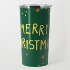 Merry Christmas hand lettering Travel Mug Gallery Image 1