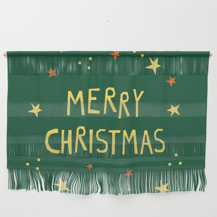Merry Christmas hand lettering Wall Hanging Gallery Image 1