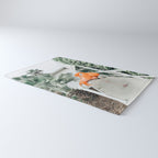 Flamingo Beach House, Wildlife Architecture Jungle Photography, Eclectic Birds Digital Art Rug Gallery Image 3