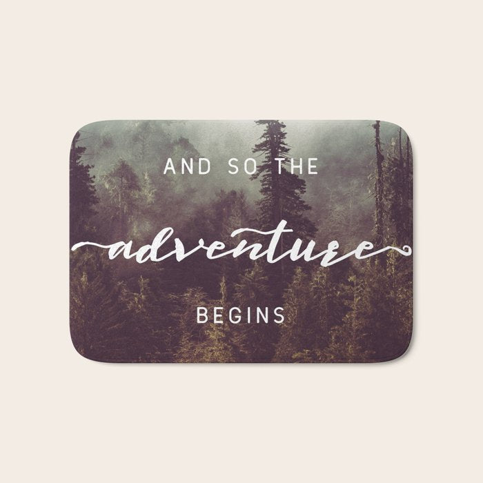And So The Adventure Begins - Pacific Northwest Bath Mat Gallery Image 1
