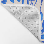 Whimsical Blue Bow Pattern - Perfect for Creative Holiday and Winter Projects Bath Mat Gallery Image 2
