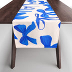 Whimsical Blue Bow Pattern - Perfect for Creative Holiday and Winter Projects Table Runner Gallery Image 1