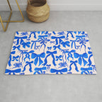 Whimsical Blue Bow Pattern - Perfect for Creative Holiday and Winter Projects Rug Gallery Image 1