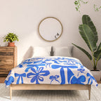 Whimsical Blue Bow Pattern - Perfect for Creative Holiday and Winter Projects Comforter Gallery Image 3