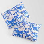 Whimsical Blue Bow Pattern - Perfect for Creative Holiday and Winter Projects Pillow Sham Gallery Image 3