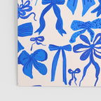 Whimsical Blue Bow Pattern - Perfect for Creative Holiday and Winter Projects Poster Gallery Image 3