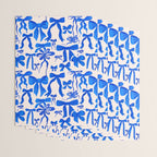 Whimsical Blue Bow Pattern - Perfect for Creative Holiday and Winter Projects Wrapping Paper Gallery Image 3