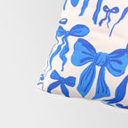 Whimsical Blue Bow Pattern - Perfect for Creative Holiday and Winter Projects Pillow Sham Gallery Image 4