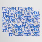Whimsical Blue Bow Pattern - Perfect for Creative Holiday and Winter Projects Placemat Gallery Image 1