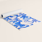 Whimsical Blue Bow Pattern - Perfect for Creative Holiday and Winter Projects Yoga Mat Gallery Image 2