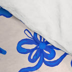 Whimsical Blue Bow Pattern - Perfect for Creative Holiday and Winter Projects Comforter Gallery Image 4