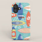 Vintage Surfboards Pattern iPhone Case Gallery Image 1