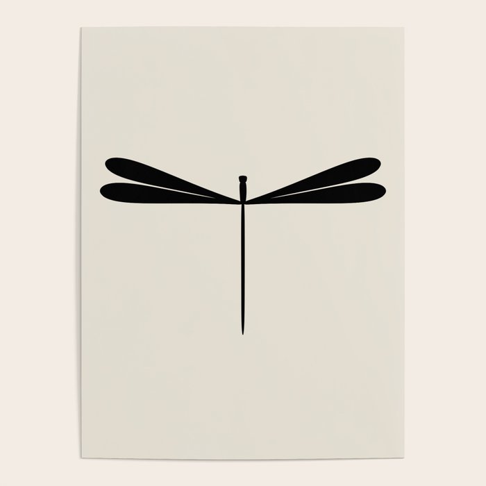 Dragonfly Pattern VIII Neutral Off White Poster Gallery Image 1