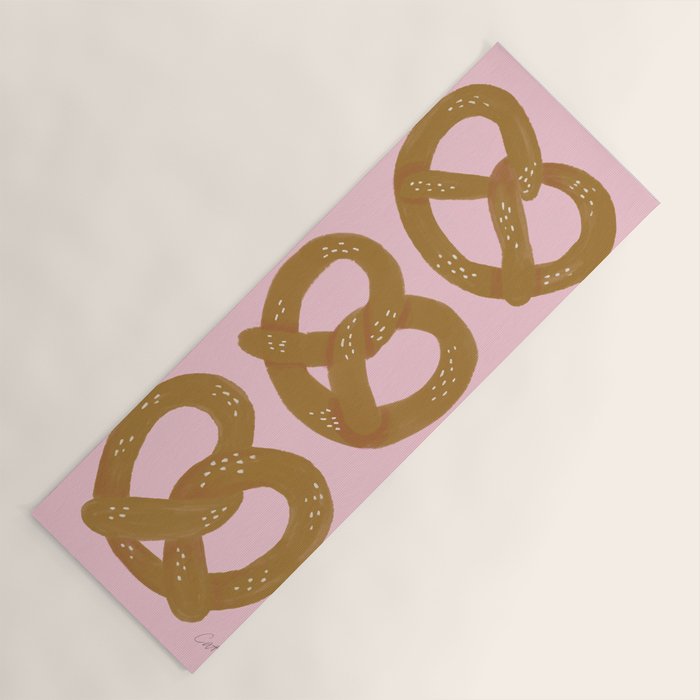 Pretzel Pattern - Blush Yoga Mat Gallery Image 1