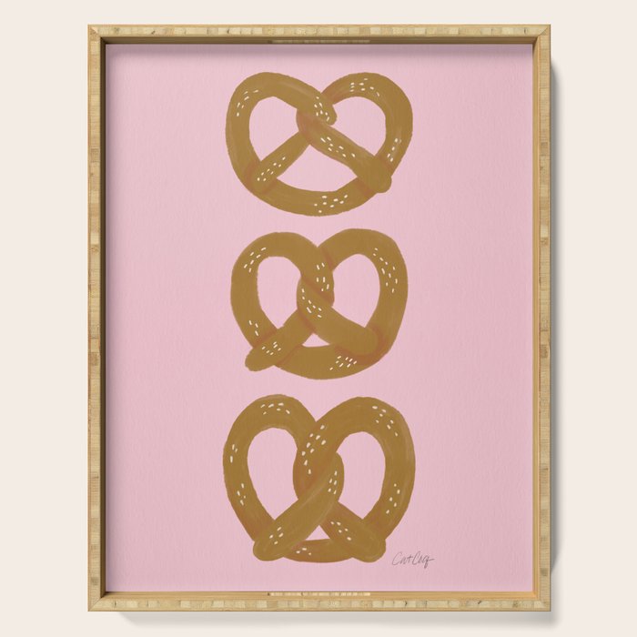 Pretzel Pattern - Blush Serving Tray Gallery Image 1