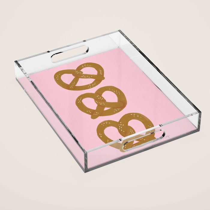 Pretzel Pattern - Blush Acrylic Tray Gallery Image 1