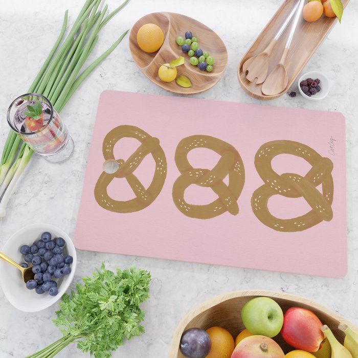 Pretzel Pattern - Blush Cutting Board Gallery Image 2