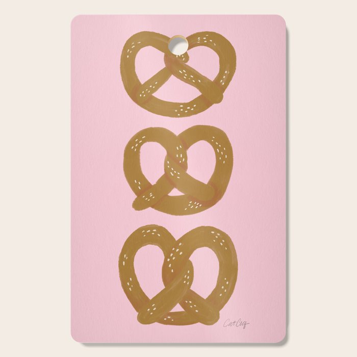 Pretzel Pattern - Blush Cutting Board Gallery Image 1