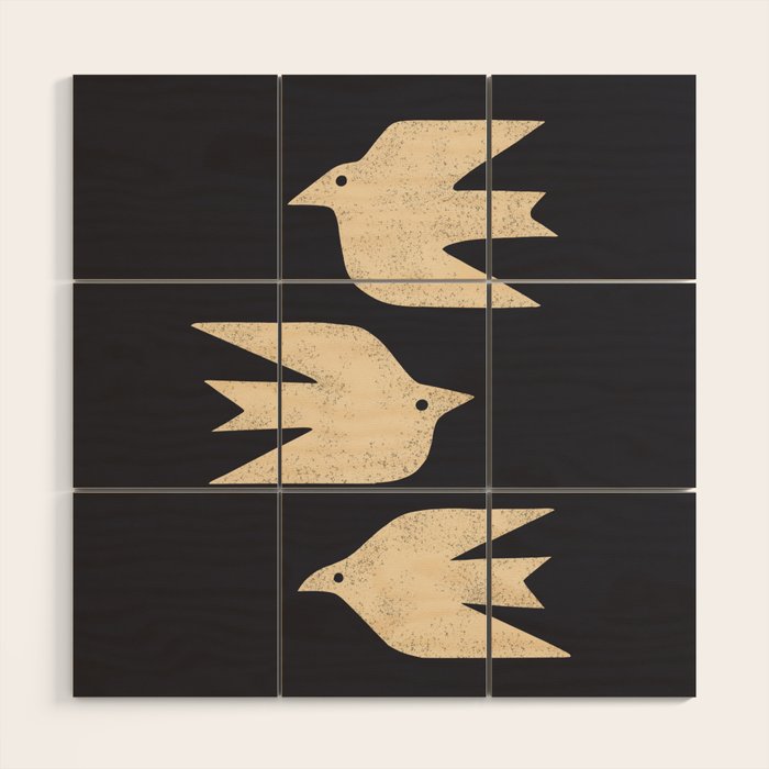 Doves In Flight Wood Wall Art Gallery Image 1