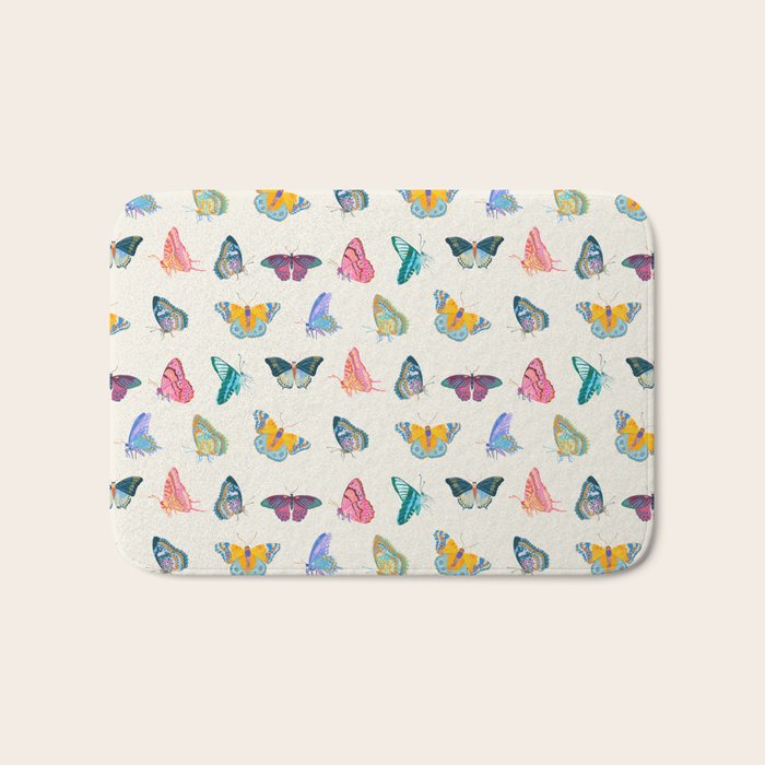 Tropical Butterflies Bath Mat Gallery Image 1