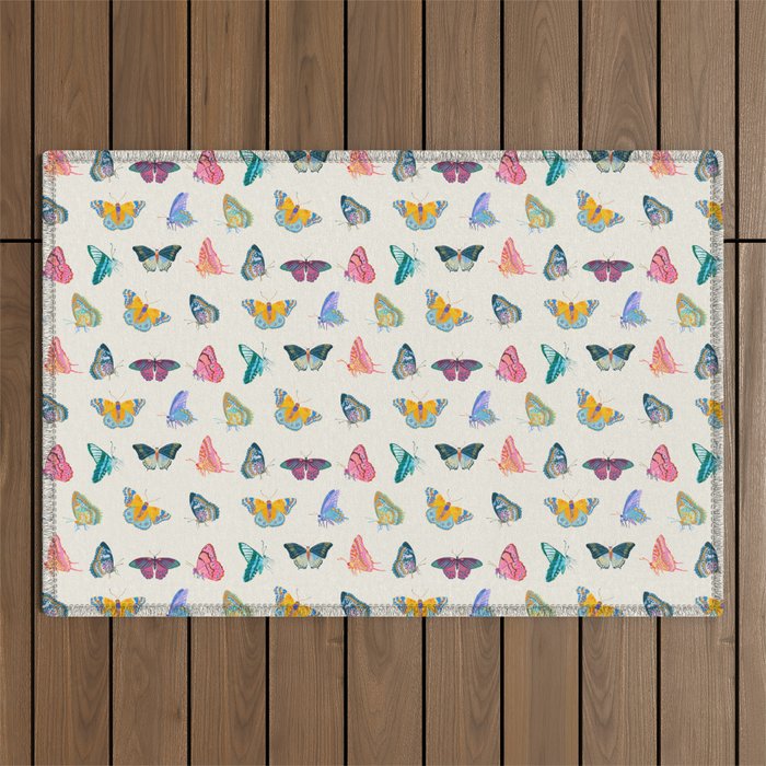 Tropical Butterflies Outdoor Rug Gallery Image 1