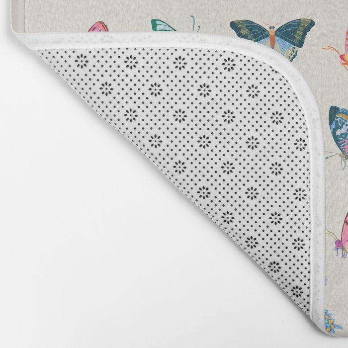 Tropical Butterflies Bath Mat Gallery Image 2