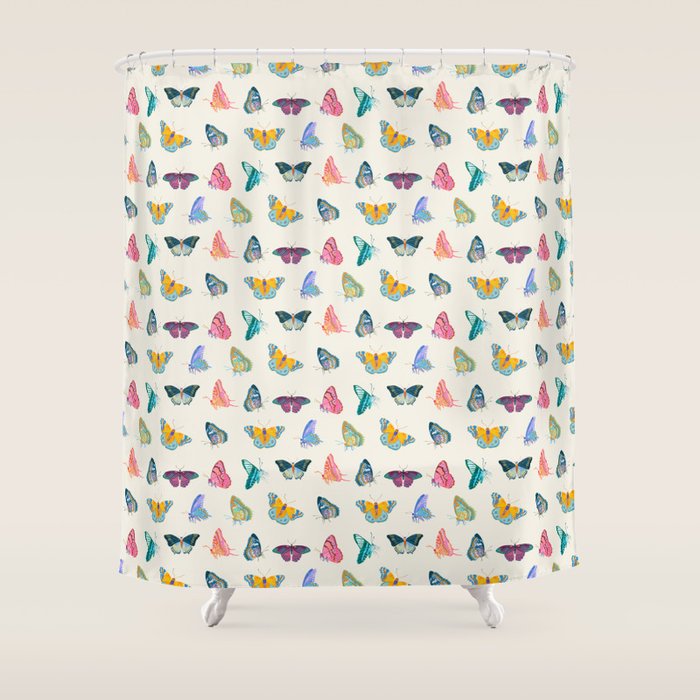 Tropical Butterflies Shower Curtain Gallery Image 1